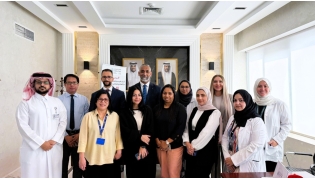 QGIRCO employee during the health awareness initiative at its headquarters.