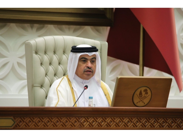 Minister of Finance HE Ali bin Ahmed Al Kuwari briefing the Shura Council 