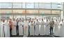Minister of Commerce and Industry H E Sheikh Faisal bin Thani bin Faisal Al Thani inaugurating the event alongside Chairman of Qatar Tourism H E Saad bin Ali Al-Kharji (fourth left, front), H E Sheikh Faisal bin Qassim Al Thani (sixth left, front) and other dignitaries yesterday.