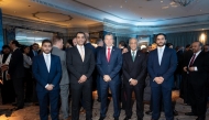 Minister of Transport H E Sheikh Mohammed bin Abdulla bin Mohammed Al Thani with other senior officials attending the IMO reception.