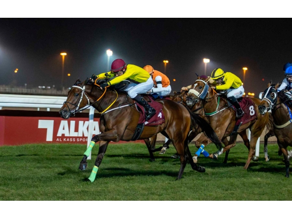 Jefferson Smith guides Glory Of The Stars to Lusail Cup victory. PIC: JUHAIM/QREC