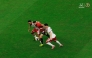 Egypt's Marwan Hamdy (centre) is challenged by two UAE players.