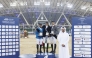 Tournament Director Abdullah Al-Marri with the podium winners of Diamond Tour.  