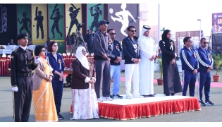 Officials and students during the event.