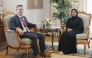 NHRC Chairperson H E Maryam bint Abdullah Al-Attiyah meeting US Deputy Assistant Secretary of State in the Bureau of Democracy, Human Rights, and Labour H E Jacob MacGee.