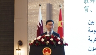 Ambassador of China to Qatar H E Cao Xiaolin addressing the event. 