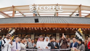 Officials, management and guests at the launch of Bo's Coffee at Aspire Park.