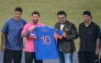 Argentina's footballers Lionel Messi (2L), Rodrigo De Paul (R) and Uruguayan footballer Luis Suلrez (L) pose for a photograph with International Cricket Council (ICC) chairman Jay Shah during his GOAT Tour at the Arun Jaitley Stadium in New Delhi on December 15, 2025. The 38-year-old Argentina and Inter Miami superstar Messi, along with his Inter Miami teammates Luis Suarez and Rodrigo de Paul, are part of a so-called GOAT Tour of a cricket-crazy nation. (Photo by Sajjad HUSSAIN / AFP)
