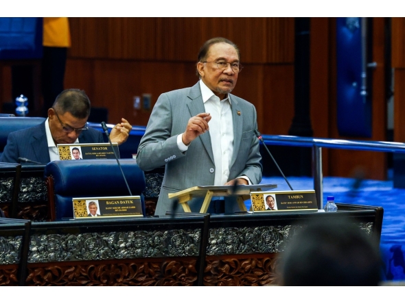 Malaysia's Prime Minister Anwar Ibrahim is pictured in Kuala Lumpur, Malaysia, Aug. 5, 2025. (Malaysian National News Agency/Handout via Xinhua)