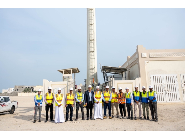 Acting Chief Administrative Officer, Abdulla A AlMisnad, and Chief Technology Officer, Ramy Boctor with other officials during the visit.