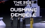 The Best FIFA Men's Player winner, Ousmane Dembele (second left) on stage with FIFA President Gianni Infantino (third left) and former footballer Alessandro Del Piero (left).