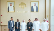 President of the Investment and Trade Court, Judge Khalid bin Ali Al Obaidly and Chief Justice of Republic of Papua New Guinea Sir Gibbs Gibuma Salika with other officials during the meeting.