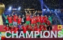 Morroco's players celebrate with the trophy after winning the FIFA Arab Cup 2025 final football match between Jordan and Morocco at the Lusail Stadium Stadium, in Lusail on December 18, 2025. (Photo by Karim JAAFAR / AFP)
