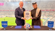 IFA President Gianni Infantino and QSL and QFA President Jassim bin Rashid Al Buenain  signed the agreement.
