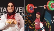 Qatar's Ouissal Ikhlef with nine gold medals (left) and in action. 