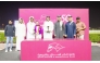 The connections of Hadi De Carrere pose with their trophies. Head of QREC Racing Operations Section Rashid Saed Adiba crowned the winners. PICS: Juhaim/QREC
