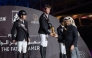 Qatar Olympic Committee President and President of the Organising Committee of the Doha Equestrian Tour H E Sheikh Joaan bin Hamad Al Thani crowned the podium winners of the CSI4* 1.55m Jump-Off Grand Prix on the final day of the opening Tour of the H H The Father Amir’s Prix at Al Shaqab’s Longines Outdoor Arena yesterday. 