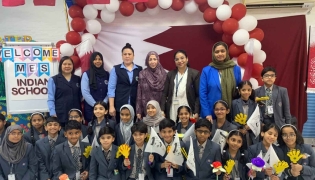 MES students and teachers during their visit to Doha International Centre for Special Needs.