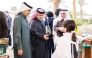 Minister of Environment and Climate Change H E Dr. Abdulla bin Abdulaziz bin Turki Al Subaie and officials interacting with students during the event at Al Khater House on Wednesday. 