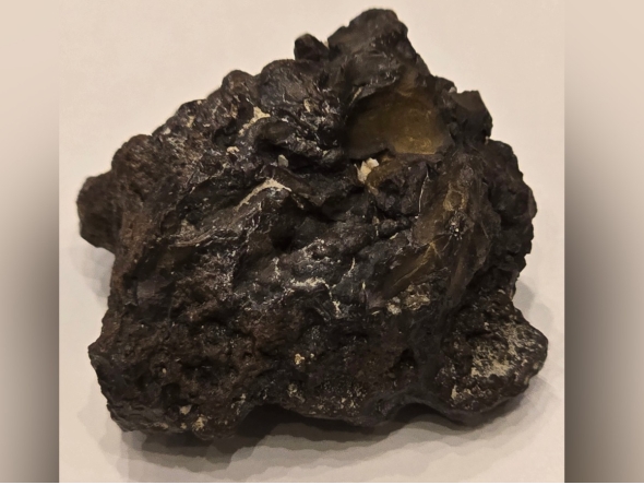 A photo of the second meteorite found in Al Khor. Photo credit: Salman Jabor Althani on X