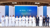 Acting Chief Operating Officer at QFZ Eng. Abdulla Hamad Al-Binali and General Manager of Marina Marine Services Abdullah Hamad Al Mana with senior executives. 