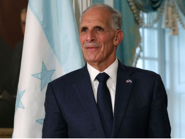 President-Elect Nasry Asfura of Honduras participates in a photo-op prior to a meeting with U.S. Secretary of State Marco Rubio at the State Department on January 12, 2026 in Washington, DC. (Photo by: Alex Wong/Getty Images/AFP)