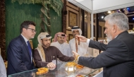 Director General of the Katara Cultural Village Foundation  Professor Dr. Khalid bin Ibrahim Al-Sulaiti (second left) with Ambassador of Poland H E Tomasz Sadziński (left) at the event.