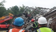 Rescuers work at a collapsed landfill in Cebu, the Philippines, Jan. 10, 2026. (Xinhua)