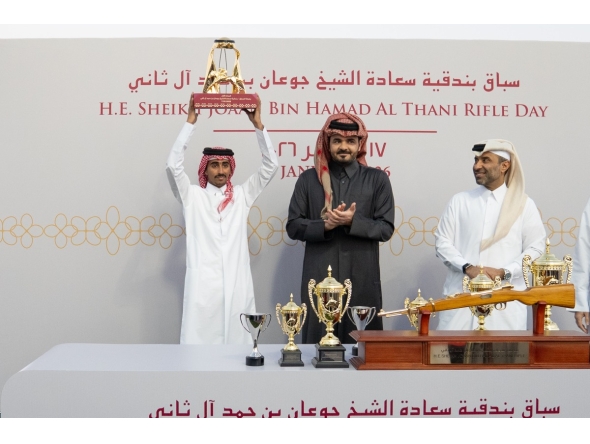 H E Sheikh Joaan bin Hamad Al Thani honoured the top riders of the Al Sabiq Championship. Mohammed Kamaan Saeed Al Hajri, aboard Malzoom, won the title.