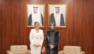 Minister of Education and Higher Education H E Lolwah bint Rashid bin Mohammed Al Khater with Canada’s Minister of Industry and Minister responsible for Economic Development for the Quebec region H E Mélanie Joly 