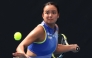 Philippines’ Alexandra Eala hits a return to USA’s Alycia Parks during their women’s singles match against on day two of the Australian Open tennis tournament in Melbourne on January 19, 2026. (Photo by David Gray / AFP) 