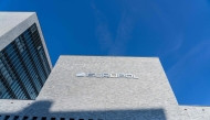 This photograph taken on June 8, 2021, in The Hague shows a view of the EU police agency Europol buildings. Photo by Jerry Lampen / ANP / AFP