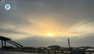 Golden hues light up the sky over Hamad International Airport as Doha wakes up to a new day. Pic by Shammas Kalathil / The Peninsula 