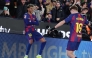 :Barcelona's Spanish forward #10 Lamine Yamal (L) celebrates scoring his team's third goal with Barcelona's Spanish midfielder #16 Fermin Lopezduring the Spanish league football match between FC Barcelona and Real Oviedo at Camp Nou Stadium in Barcelona on January 25, 2026. (Photo by Josep LAGO / AFP)