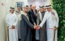 Member of Shura Council H E Khalid bin Ahmed Al-Ubaidan with other officials and guests inaugurating the exhibition.