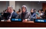 Minister of Social Development and Family H E Buthaina bint Ali Al Jabr Al Nuaimi speaking at the event.