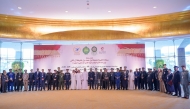 Minister of State for Interior Affairs H E Sheikh Abdulaziz bin Faisal bin Mohammed Al-Thani with other officials during the event in Doha. 