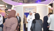 Visitors at the Media City booth during the Web Summit Qatar.
