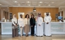 Assistant Undersecretary for Special Education Affairs at the Ministry of Education and Higher Education Omar Abdulaziz Al-Naama and other officials during the visit. 