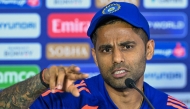 India's captain Suryakumar Yadav addresses a press conference on the eve of their 2026 ICC Men's T20 Cricket World Cup group stage match against Pakistan at the R Premadasa Stadium in Colombo on February 14, 2026. (Photo by Ishara S. KODIKARA / AFP)
