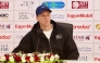Italy's Jannik Sinner during a press conference in Doha, yesterday.