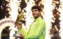 Spain's Carlos Alcaraz celebrates with the trophy after winning his men痴 singles final match against France's Arthur Fils at the Qatar Open tennis tournament in Doha on February 21, 2026. (Photo by Karim JAAFAR / AFP)
