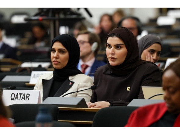 Minister of State for International Cooperation H E Maryam bint Ali bin Nasser Al Misnad participating in the high-level segment of the 61st session of Human Rights Council.
