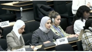 Acting Charge d’Affaires of the Permanent Mission of Qatar to the United Nations in Geneva Jawhara bint Abdulaziz Al Suwaidi speaking during the meeting.