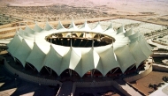 (Files) This photo shows a general view of Riyadh's King Fahd stadium on October 5, 2001. (Photo by Khaled Al-Sayyed / AFP)