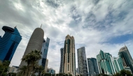 High-rise buildings along the Doha Corniche on March 8, 2026. (Photo by Karim Jaafar / AFP)
