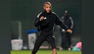 Al Gharafa's Yacine Brahimi during a training session.
