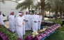 Minister of Municipality H E Abdullah bin Hamad bin Abdullah Al Attiyah with other officials during their visit to a local farm.
