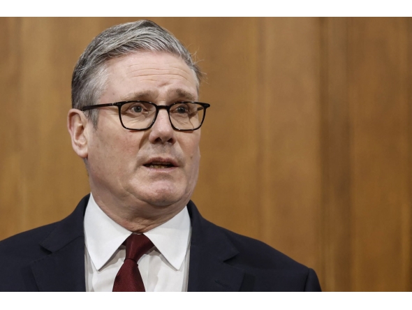 Britain's Prime Minister Keir Starmer speaks to the media on the situation in the Middle East, at Downing Street in central London on March 16, 2026. (Photo by Brook Mitchell / POOL / AFP)