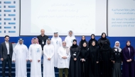 Officials from Hamad Medical Corporation and Qatar Foundation for Social Work at the event. 